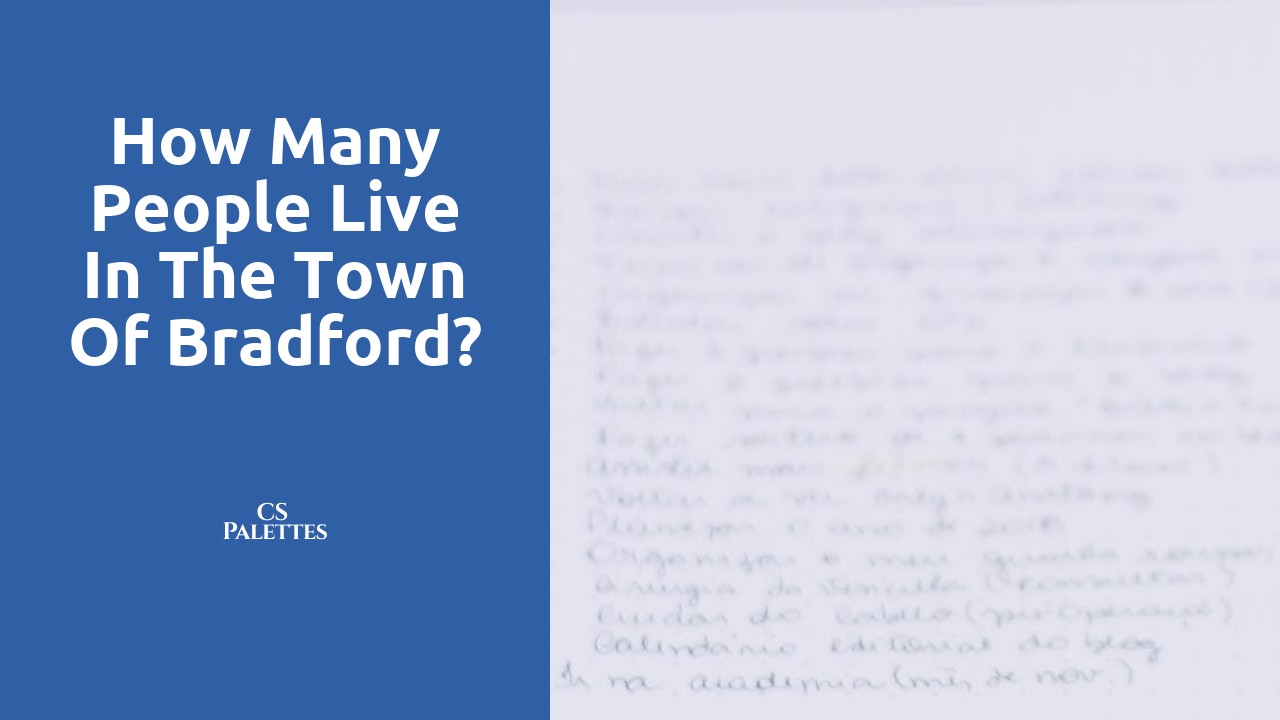 How many people live in the town of Bradford?